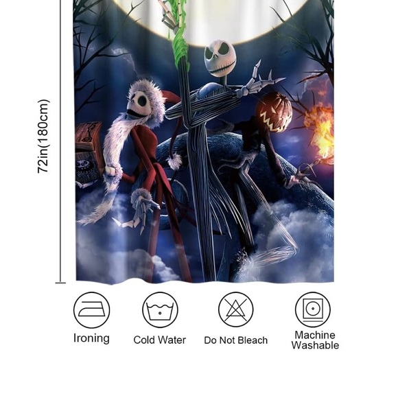 Nightmare before Christmas shower curtain - Picture 2 of 4